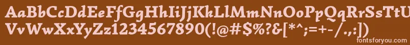 Шрифт SimonettaBlackitalic – розовые шрифты на коричневом фоне