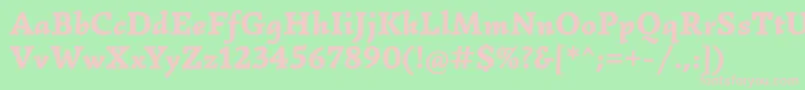 フォントSimonettaBlackitalic – 緑の背景にピンクのフォント