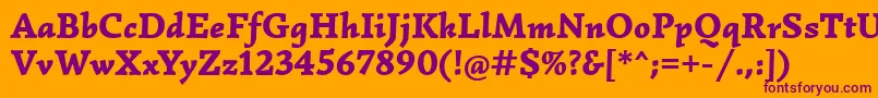 Шрифт SimonettaBlackitalic – фиолетовые шрифты на оранжевом фоне