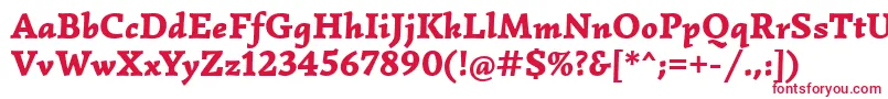 Шрифт SimonettaBlackitalic – красные шрифты