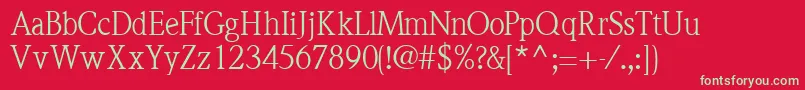 QuintessencesskRegular Font – Green Fonts on Red Background
