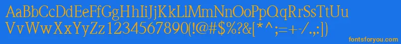 QuintessencesskRegular Font – Orange Fonts on Blue Background