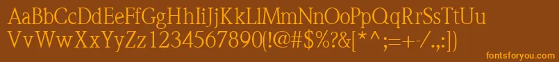QuintessencesskRegular Font – Orange Fonts on Brown Background
