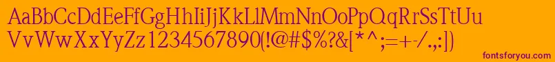 Weitere Informationen zur QuintessencesskRegular-Schriftart QuintessencesskRegular-Schriftart – Violette Schriften auf orangefarbenem Hintergrund