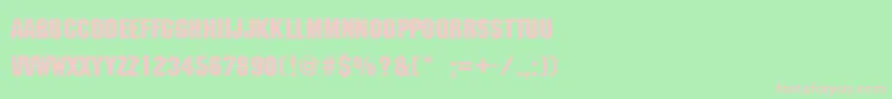 フォントRoughedLight – 緑の背景にピンクのフォント
