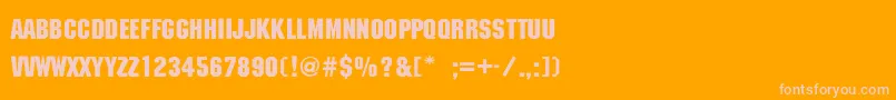 RoughedLight Font – Pink Fonts on Orange Background
