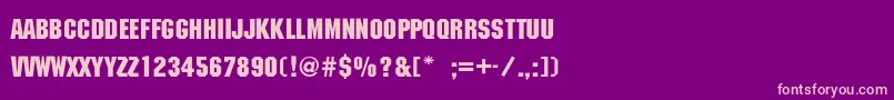 RoughedLight Font – Pink Fonts on Purple Background
