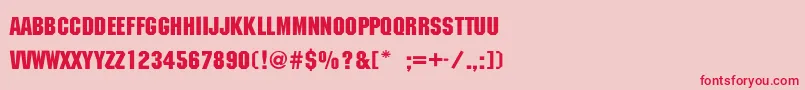 RoughedLight Font – Red Fonts on Pink Background