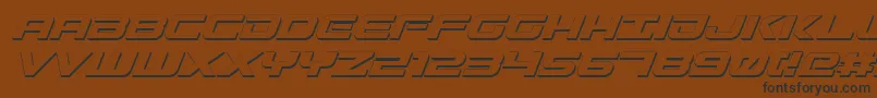 GunshipShadowItal Font – Black Fonts on Brown Background