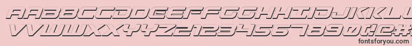 GunshipShadowItal-Schriftart – Schwarze Schriften auf rosa Hintergrund