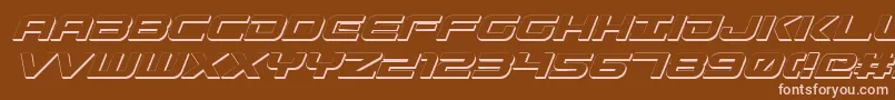 GunshipShadowItal Font – Pink Fonts on Brown Background