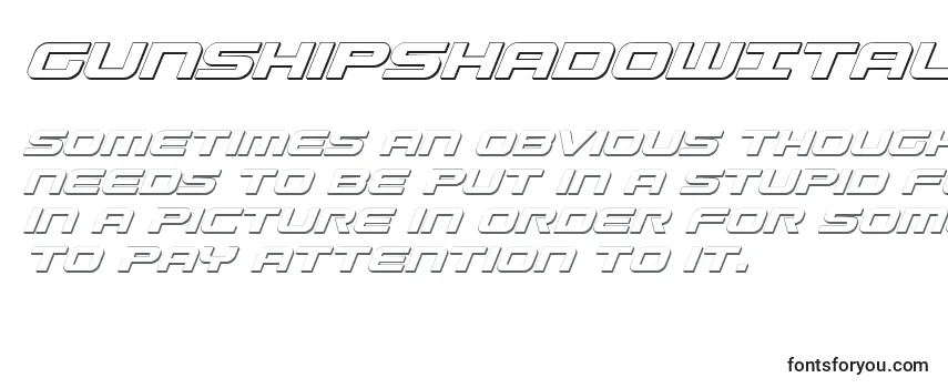 GunshipShadowItal Font