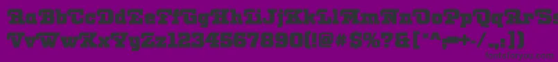 OtisPosterRegular-Schriftart – Schwarze Schriften auf violettem Hintergrund