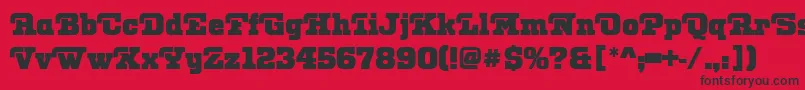 OtisPosterRegular Font – Black Fonts on Red Background