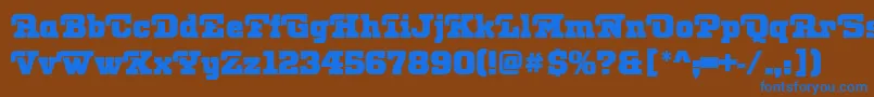 OtisPosterRegular Font – Blue Fonts on Brown Background