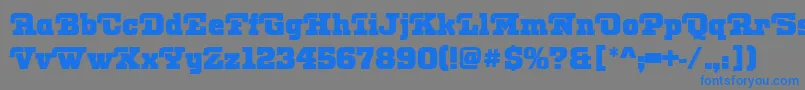 フォントOtisPosterRegular – 灰色の背景に青い文字