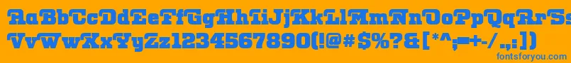 OtisPosterRegular Font – Blue Fonts on Orange Background