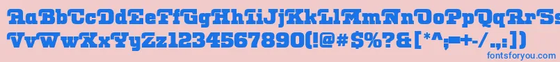 OtisPosterRegular Font – Blue Fonts on Pink Background