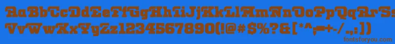 OtisPosterRegular Font – Brown Fonts on Blue Background