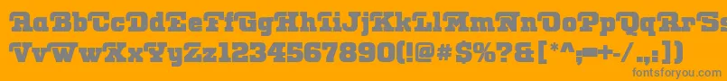 OtisPosterRegular Font – Gray Fonts on Orange Background