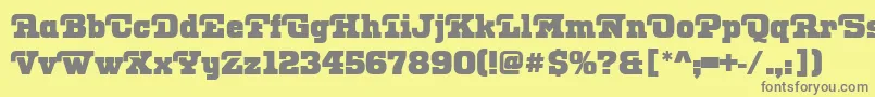 OtisPosterRegular Font – Gray Fonts on Yellow Background