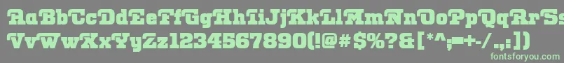 OtisPosterRegular Font – Green Fonts on Gray Background