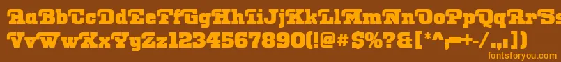 OtisPosterRegular Font – Orange Fonts on Brown Background