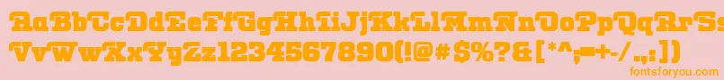 OtisPosterRegular Font – Orange Fonts on Pink Background
