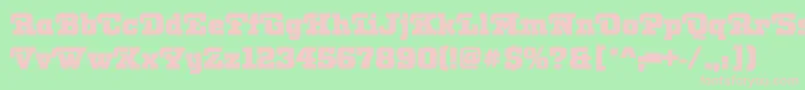 OtisPosterRegular Font – Pink Fonts on Green Background