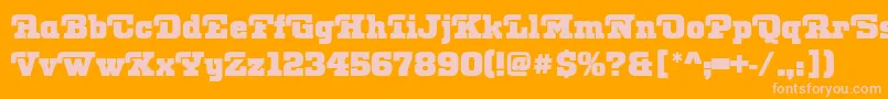 OtisPosterRegular Font – Pink Fonts on Orange Background