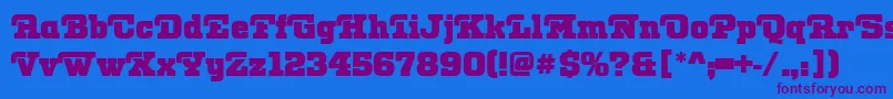 OtisPosterRegular Font – Purple Fonts on Blue Background