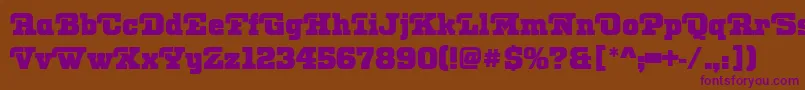 OtisPosterRegular Font – Purple Fonts on Brown Background
