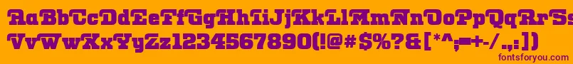 OtisPosterRegular Font – Purple Fonts on Orange Background