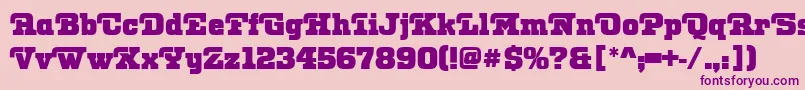OtisPosterRegular Font – Purple Fonts on Pink Background