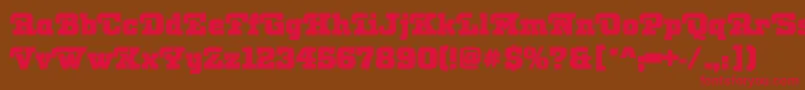 OtisPosterRegular Font – Red Fonts on Brown Background