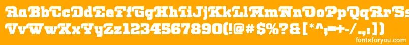 OtisPosterRegular Font – White Fonts on Orange Background