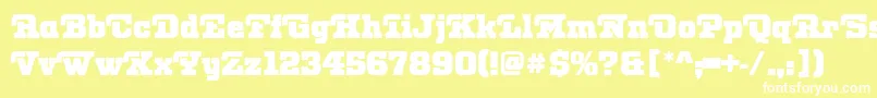 OtisPosterRegular Font – White Fonts on Yellow Background