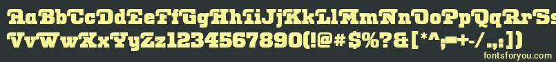 OtisPosterRegular Font – Yellow Fonts on Black Background