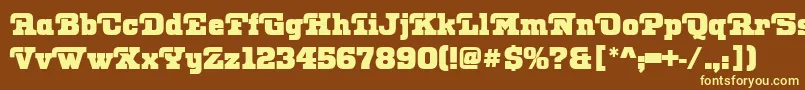 OtisPosterRegular Font – Yellow Fonts on Brown Background