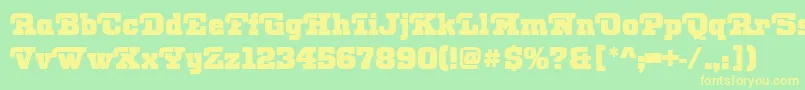 OtisPosterRegular Font – Yellow Fonts on Green Background