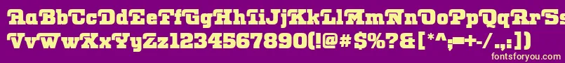 OtisPosterRegular Font – Yellow Fonts on Purple Background