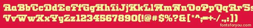 OtisPosterRegular Font – Yellow Fonts on Red Background