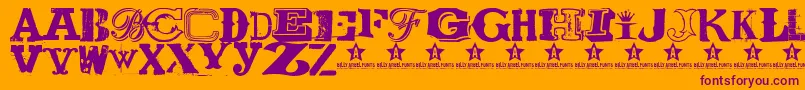 Coolector Font – Purple Fonts on Orange Background