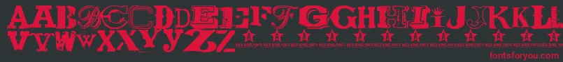 Coolector Font – Red Fonts on Black Background