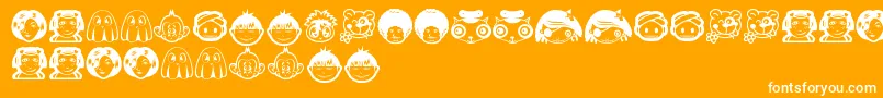 RandomFace1 Font – White Fonts on Orange Background