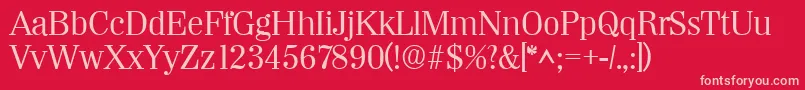 WichitaRegular Font – Pink Fonts on Red Background