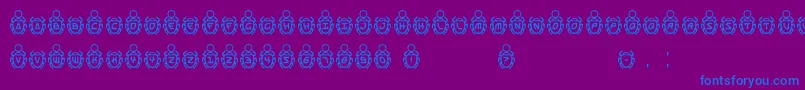 Scarab Font – Blue Fonts on Purple Background