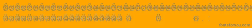 Scarab Font – Gray Fonts on Orange Background