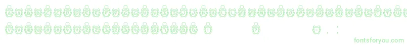 Scarab Font – Green Fonts on White Background