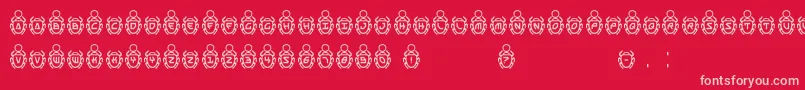 Scarab Font – Pink Fonts on Red Background